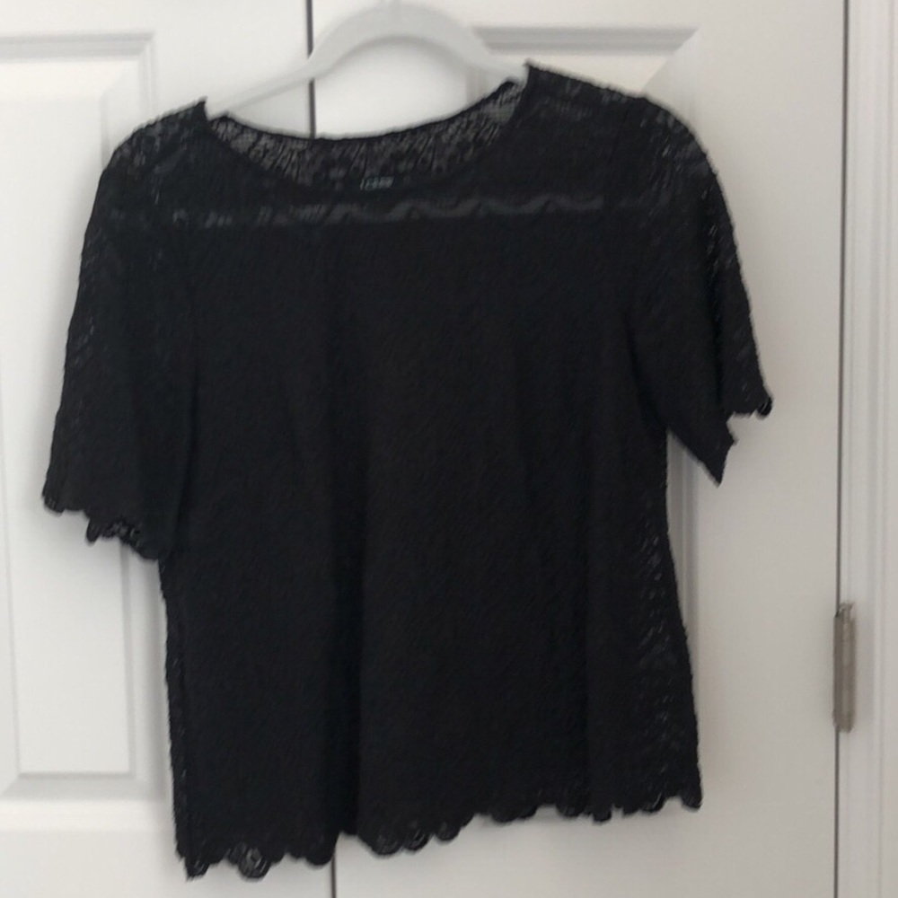 Dark grey lace top